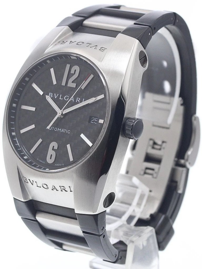 Bvlgari Elgon Eg40s Date Black Dial Automatic Mens Watch948639